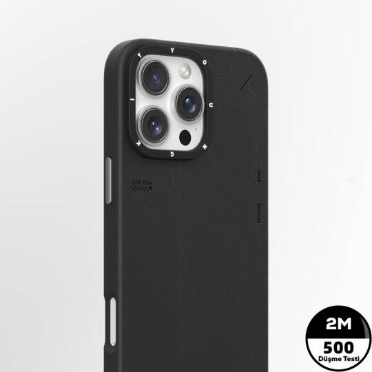 Apple iPhone 16 Pro Max Kılıf M-safe Şarj Özellikli Basit Mat Deri Desenli Youngkit Tech Fashion Serisi Kapak - 15