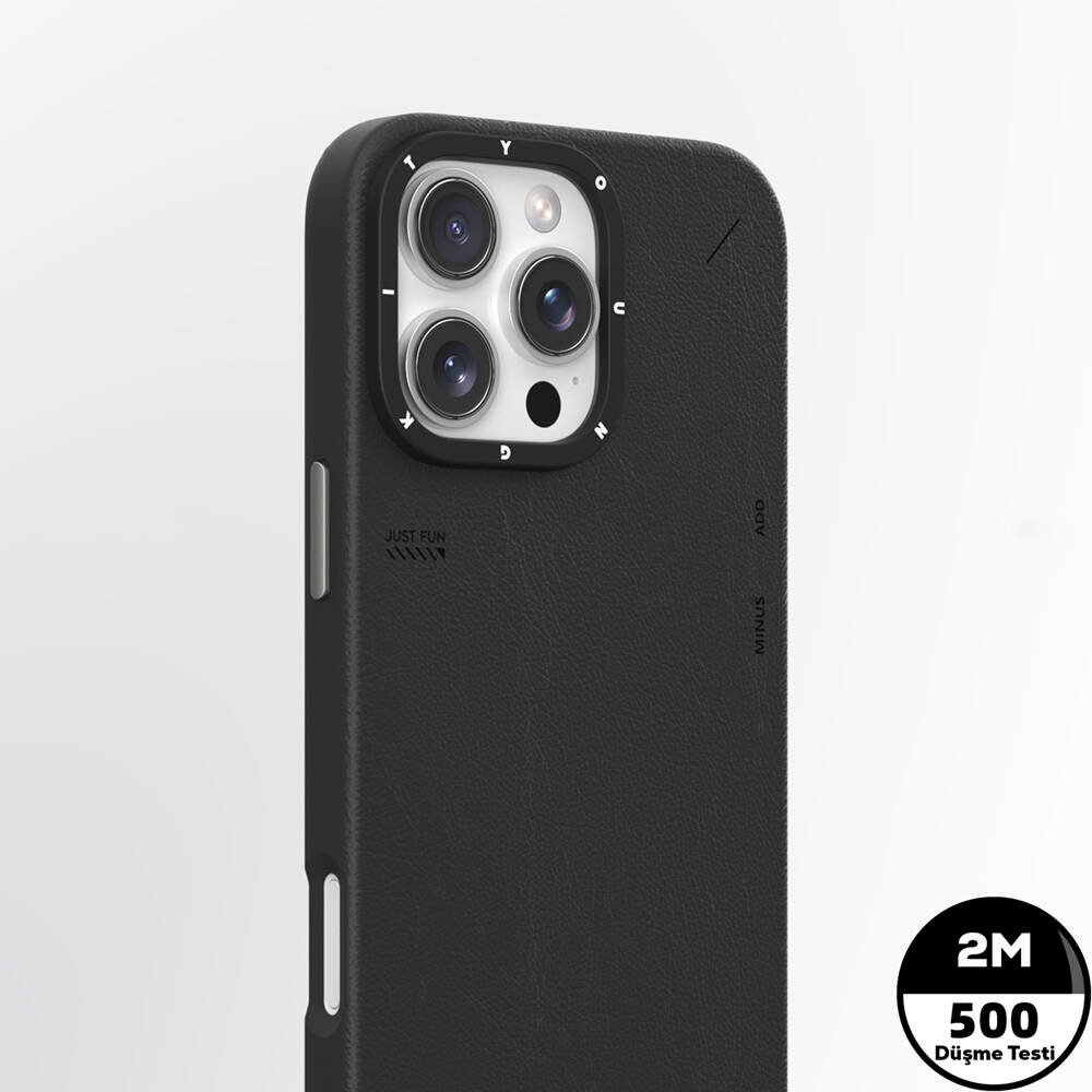 Apple iPhone 16 Pro Max Kılıf M-safe Şarj Özellikli Basit Mat Deri Desenli Youngkit Tech Fashion Serisi Kapak - 15