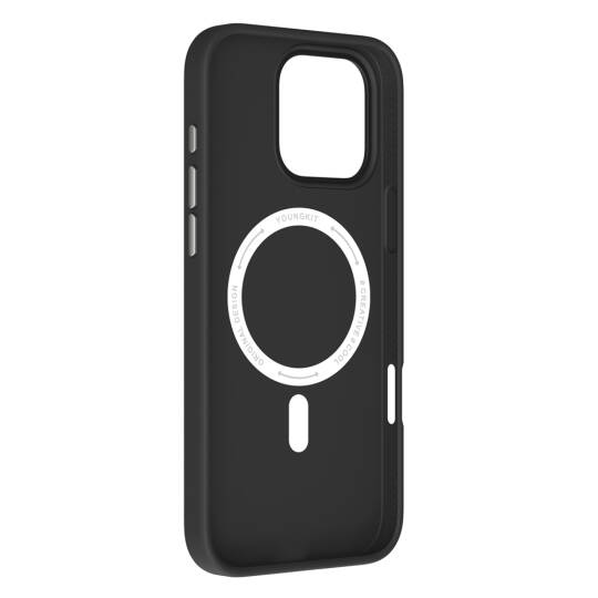 Apple iPhone 16 Pro Max Kılıf M-safe Şarj Özellikli Basit Mat Deri Desenli Youngkit Tech Fashion Serisi Kapak - 16