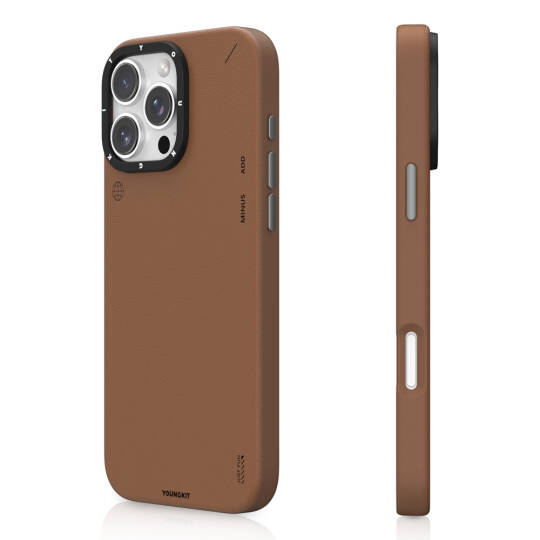 Apple iPhone 16 Pro Max Kılıf M-safe Şarj Özellikli Basit Mat Deri Desenli Youngkit Tech Fashion Serisi Kapak - 2