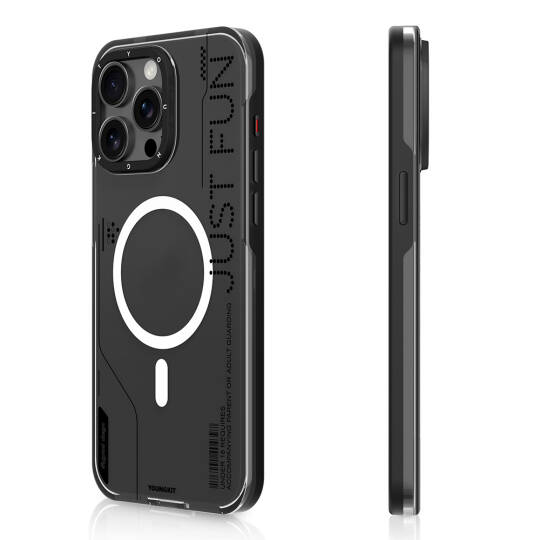 Apple iPhone 16 Pro Max Kılıf M-safe Şarj Özellikli Çıkarılabilir Arka Yüzeyli Youngkit Mecha Kapak - 21