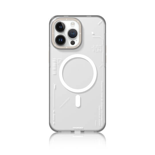 Apple iPhone 16 Pro Max Kılıf M-safe Şarj Özellikli Çıkarılabilir Arka Yüzeyli Youngkit Mecha Kapak - 4