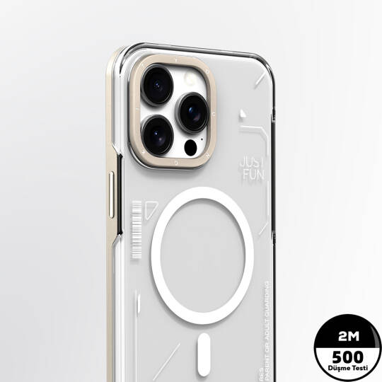 Apple iPhone 16 Pro Max Kılıf M-safe Şarj Özellikli Çıkarılabilir Arka Yüzeyli Youngkit Mecha Kapak - 6