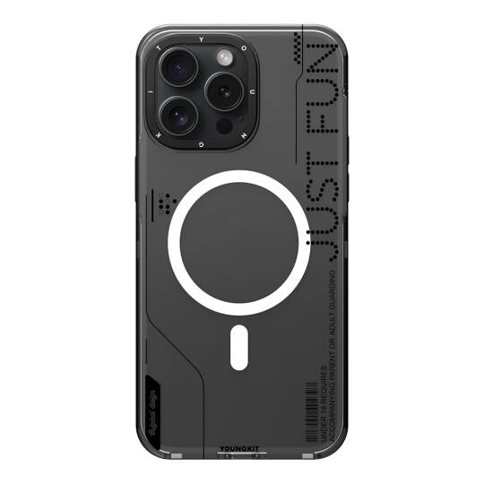 Apple iPhone 16 Pro Max Kılıf M-safe Şarj Özellikli Çıkarılabilir Arka Yüzeyli Youngkit Mecha Kapak - 7