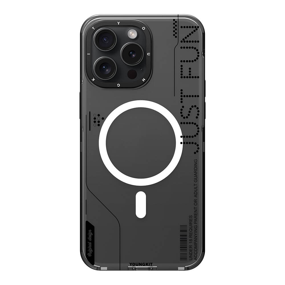 Apple iPhone 16 Pro Max Kılıf M-safe Şarj Özellikli Çıkarılabilir Arka Yüzeyli Youngkit Mecha Kapak - 7