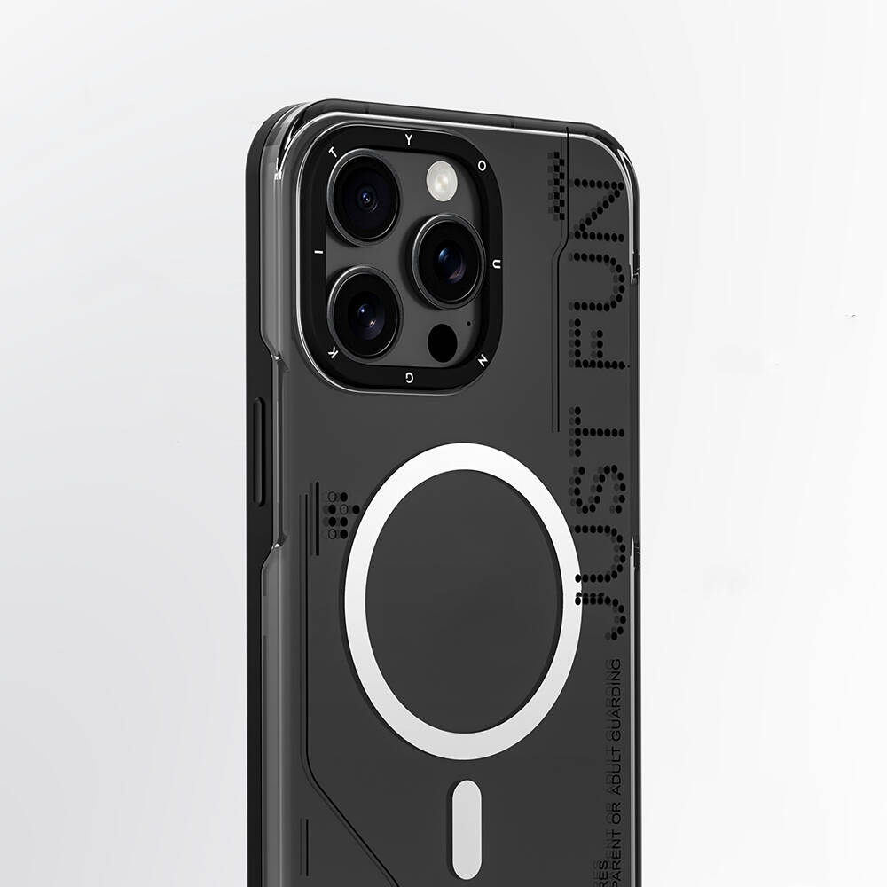 Apple iPhone 16 Pro Max Kılıf M-safe Şarj Özellikli Çıkarılabilir Arka Yüzeyli Youngkit Mecha Kapak - 9