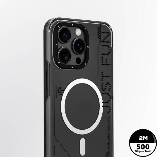 Apple iPhone 16 Pro Max Kılıf M-safe Şarj Özellikli Çıkarılabilir Arka Yüzeyli Youngkit Mecha Kapak - 10