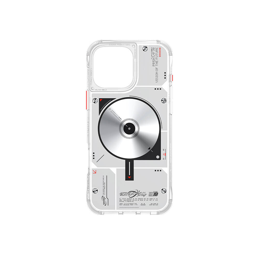 Apple iPhone 16 Pro Max Kılıf M-safe Şarj Özellikli Disk Desenli Airbag Tasarımlı Skinarma Nova Kapak - 5