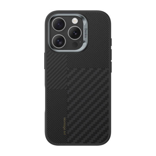 Apple iPhone 16 Pro Max Kılıf M-safe Şarj Özellikli Karbon Fiber Benks Montage Hybrid ArmorPro Kevlar Kapak - 2