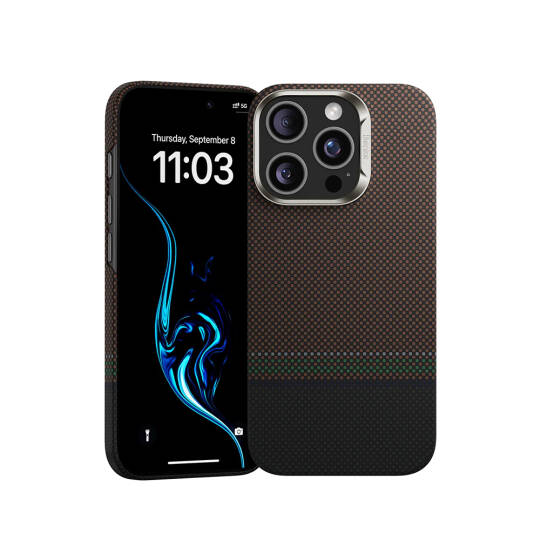 Apple iPhone 16 Pro Max Kılıf M-safe Şarj Özellikli Karbon Fiber Tasarımlı Benks Prestige ArmorAir Kevlar Kapak - 1