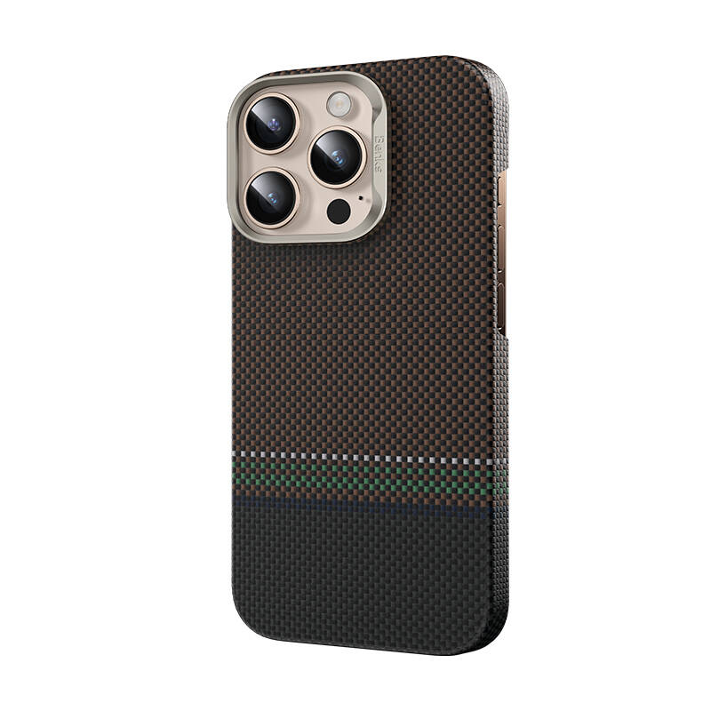Apple iPhone 16 Pro Max Kılıf M-safe Şarj Özellikli Karbon Fiber Tasarımlı Benks Prestige ArmorAir Kevlar Kapak - 2