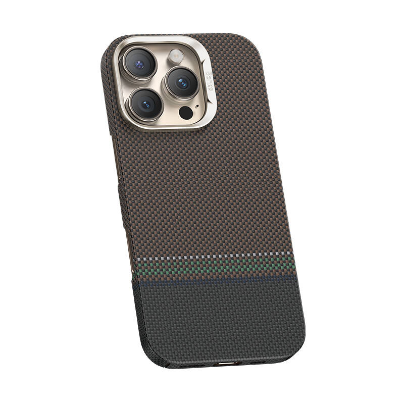 Apple iPhone 16 Pro Max Kılıf M-safe Şarj Özellikli Karbon Fiber Tasarımlı Benks Prestige ArmorAir Kevlar Kapak - 4