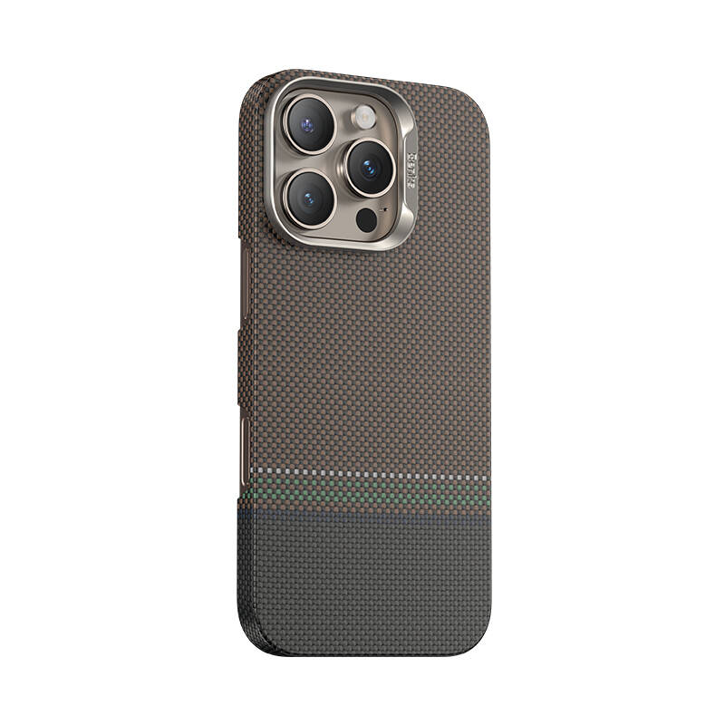 Apple iPhone 16 Pro Max Kılıf M-safe Şarj Özellikli Karbon Fiber Tasarımlı Benks Prestige ArmorAir Kevlar Kapak - 5