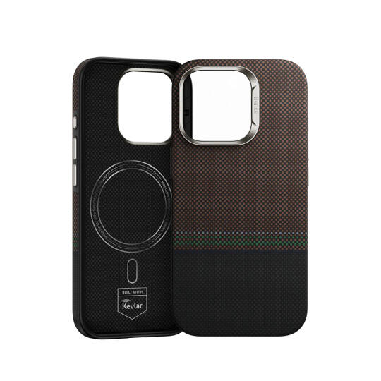 Apple iPhone 16 Pro Max Kılıf M-safe Şarj Özellikli Karbon Fiber Tasarımlı Benks Prestige ArmorPro Kevlar Kapak - 2
