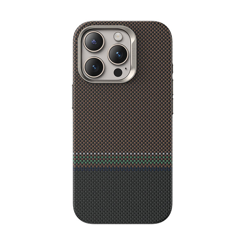 Apple iPhone 16 Pro Max Kılıf M-safe Şarj Özellikli Karbon Fiber Tasarımlı Benks Prestige ArmorPro Kevlar Kapak - 4