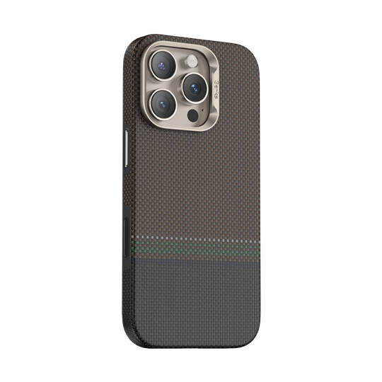 Apple iPhone 16 Pro Max Kılıf M-safe Şarj Özellikli Karbon Fiber Tasarımlı Benks Prestige ArmorPro Kevlar Kapak - 5