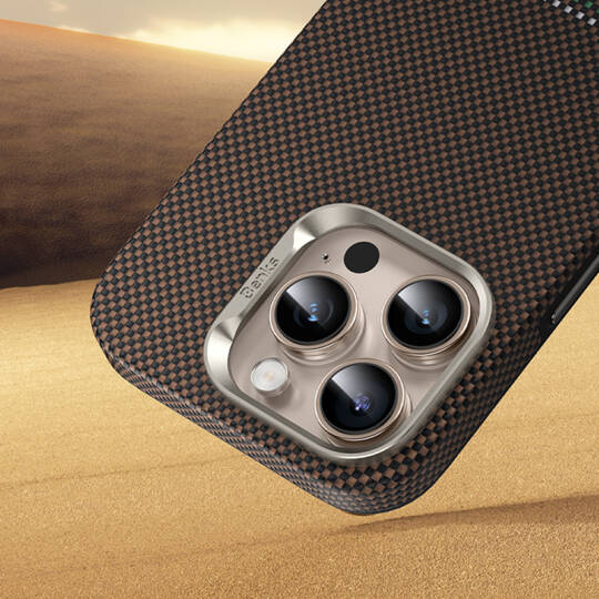 Apple iPhone 16 Pro Max Kılıf M-safe Şarj Özellikli Karbon Fiber Tasarımlı Benks Prestige ArmorPro Kevlar Kapak - 14