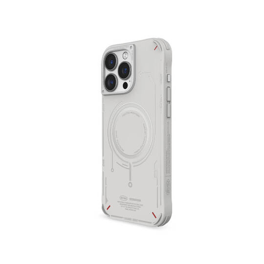 Apple iPhone 16 Pro Max Kılıf M-safe Şarj Özellikli Metal Kamera Çerçeveli Skinarma Mecha Serisi Kapak - 10