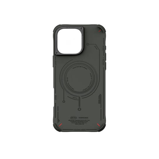 Apple iPhone 16 Pro Max Kılıf M-safe Şarj Özellikli Metal Kamera Çerçeveli Skinarma Mecha Serisi Kapak - 13