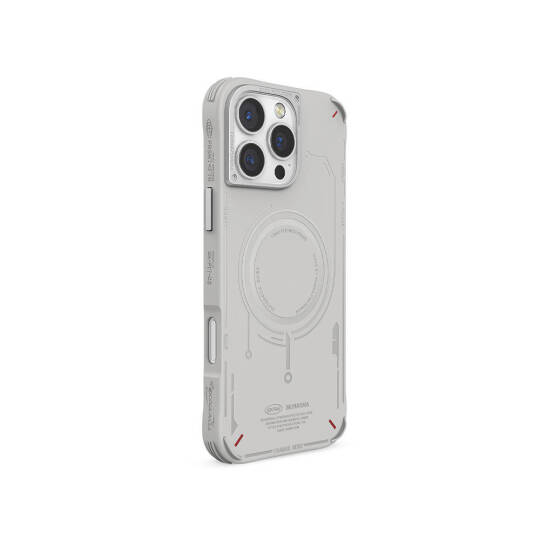Apple iPhone 16 Pro Max Kılıf M-safe Şarj Özellikli Metal Kamera Çerçeveli Skinarma Mecha Serisi Kapak - 14