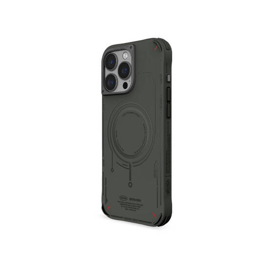Apple iPhone 16 Pro Max Kılıf M-safe Şarj Özellikli Metal Kamera Çerçeveli Skinarma Mecha Serisi Kapak - 16
