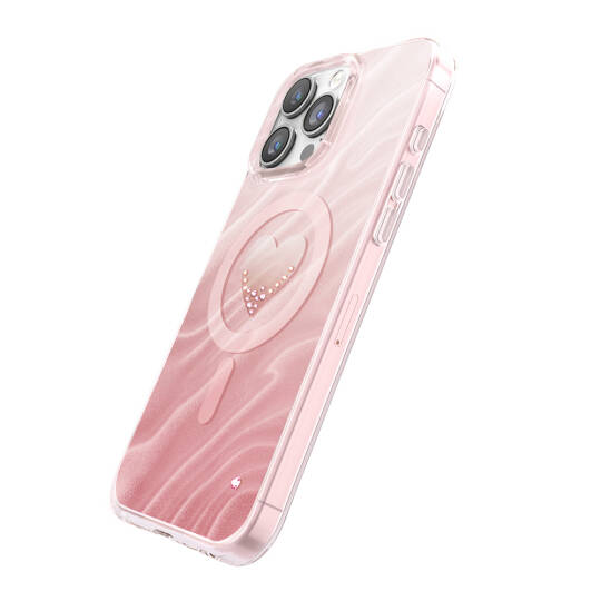 Apple iPhone 16 Pro Max Kılıf M-Safe Şarj Özellikli Orjinal Swarovski Taşlı Zore Paris Rovix Sert PC Kapak - 12