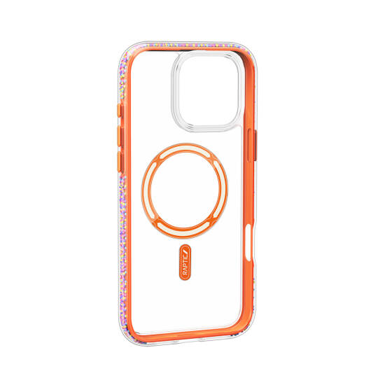 Apple iPhone 16 Pro Max Kılıf M-safe Şarj Özellikli Raptic AirJoy Serisi Boncuk Tasarımlı Şeffaf Kapak - 2