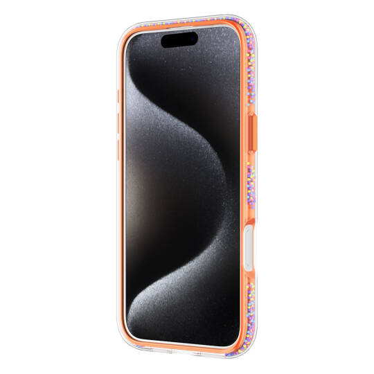 Apple iPhone 16 Pro Max Kılıf M-safe Şarj Özellikli Raptic AirJoy Serisi Boncuk Tasarımlı Şeffaf Kapak - 5