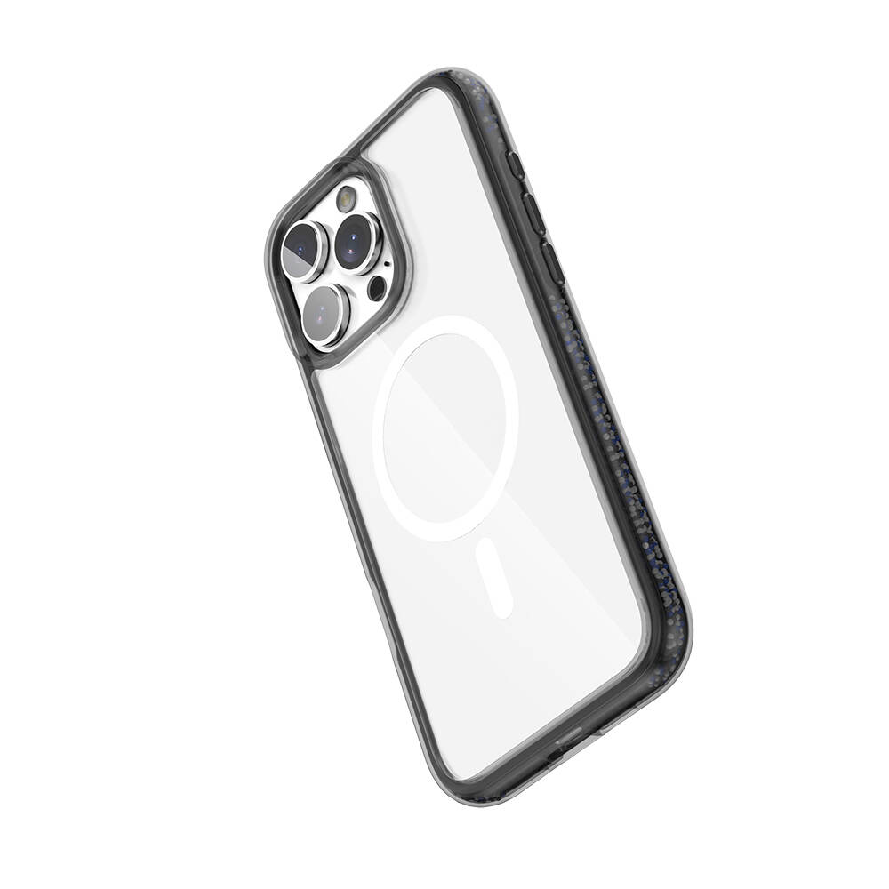 Apple iPhone 16 Pro Max Kılıf M-safe Şarj Özellikli Raptic AirJoy Serisi Boncuk Tasarımlı Şeffaf Kapak - 7