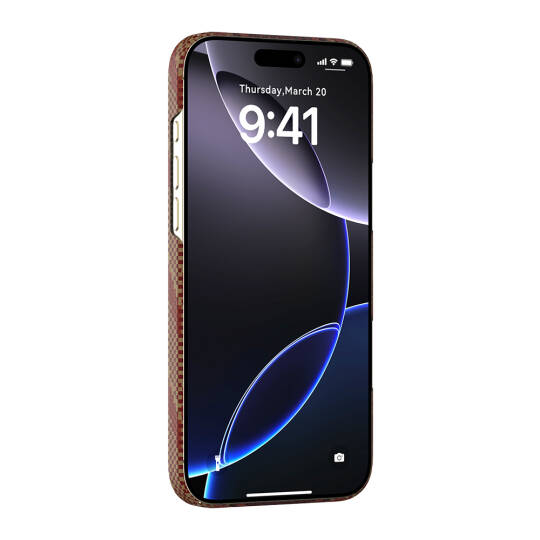 Apple iPhone 16 Pro Max Kılıf M-safe Şarj Özellikli Raptic Aramid Skin Bionic Serisi Karbon Kapak - 6