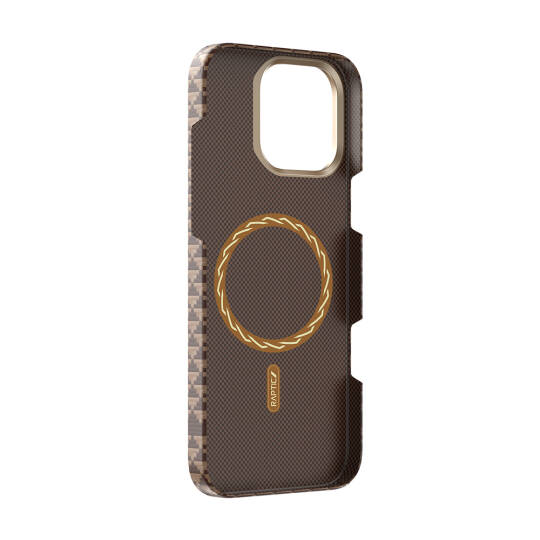 Apple iPhone 16 Pro Max Kılıf M-safe Şarj Özellikli Raptic Aramid Skin Origin Serisi Karbon Kapak - 6