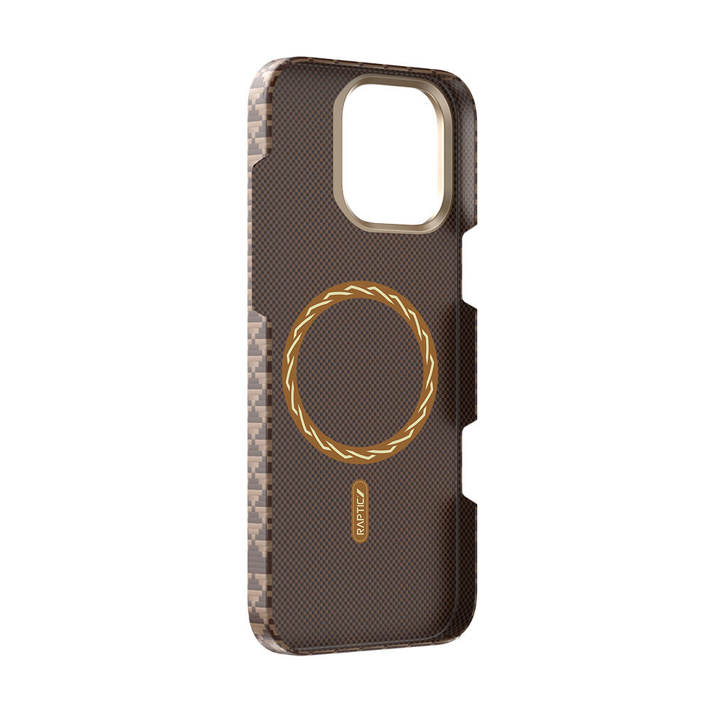 Apple iPhone 16 Pro Max Kılıf M-safe Şarj Özellikli Raptic Aramid Skin Origin Serisi Karbon Kapak - 6