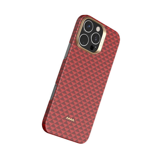 Apple iPhone 16 Pro Max Kılıf M-safe Şarj Özellikli Raptic Aramid Skin Origin Serisi Karbon Kapak - 9