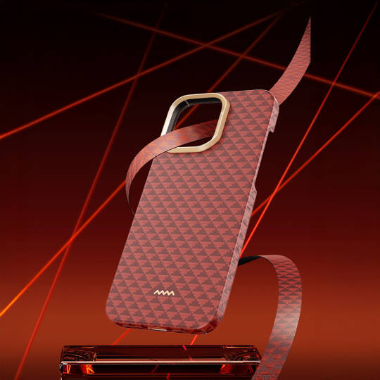 Apple iPhone 16 Pro Max Kılıf M-safe Şarj Özellikli Raptic Aramid Skin Origin Serisi Karbon Kapak - 18