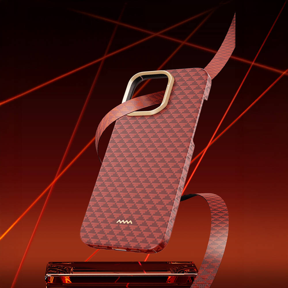 Apple iPhone 16 Pro Max Kılıf M-safe Şarj Özellikli Raptic Aramid Skin Origin Serisi Karbon Kapak - 18