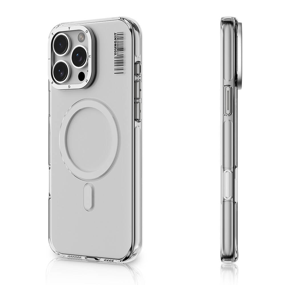 Apple iPhone 16 Pro Max Kılıf M-safe Şarj Özellikli Şeffaf Youngkit Crystal Shield Serisi Kapak - 5