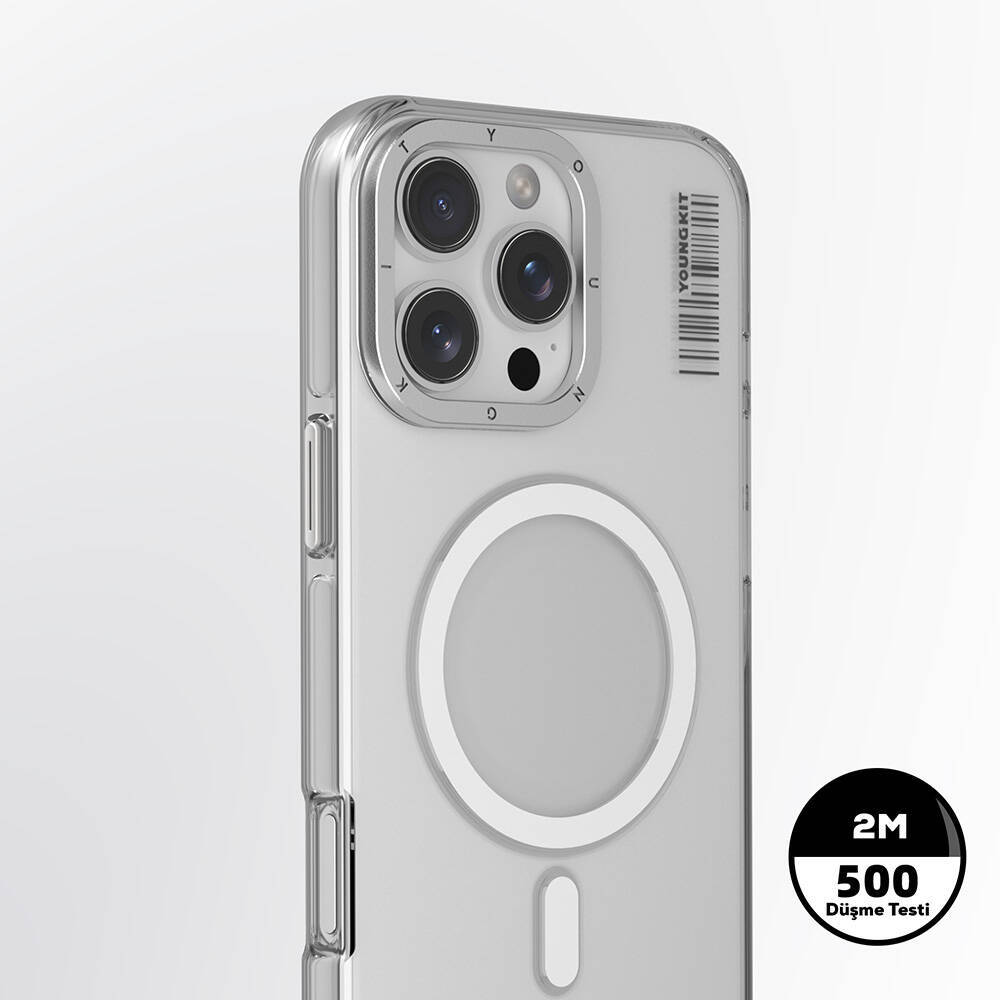 Apple iPhone 16 Pro Max Kılıf M-safe Şarj Özellikli Şeffaf Youngkit Crystal Shield Serisi Kapak - 9