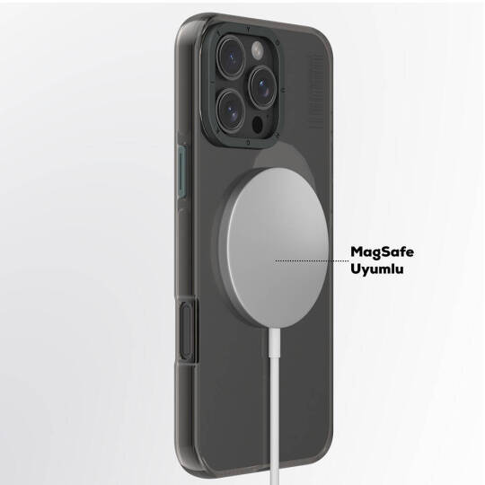 Apple iPhone 16 Pro Max Kılıf M-safe Şarj Özellikli Şeffaf Youngkit Crystal Shield Serisi Kapak - 11