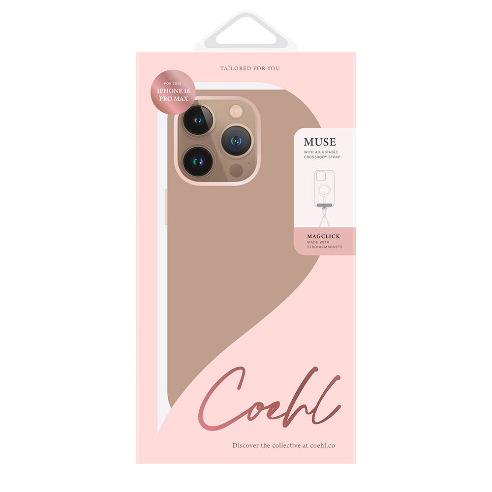 Apple iPhone 16 Pro Max Kılıf M-safe Şarj Özellikli Soft Arka Yüzey Askı İpli Coehl Muse Kapak - 14
