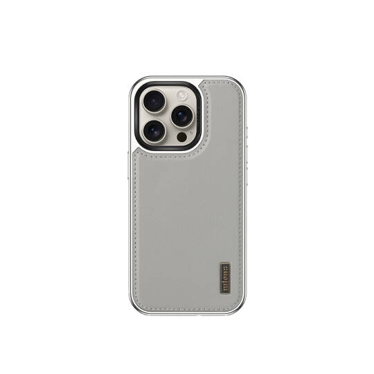 Apple iPhone 16 Pro Max Kılıf M-safe Şarj Özellikli Standlı Leto Kapak Gri
