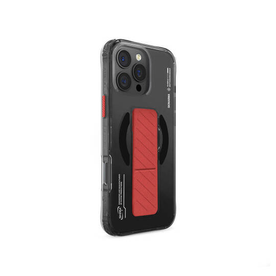 Apple iPhone 16 Pro Max Kılıf M-safe Şarj Özellikli Teknoloji Desenli Standlı Skinarma Axon Kapak - 7