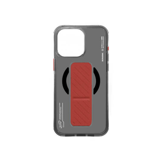 Apple iPhone 16 Pro Max Kılıf M-safe Şarj Özellikli Teknoloji Desenli Standlı Skinarma Axon Kapak - 8