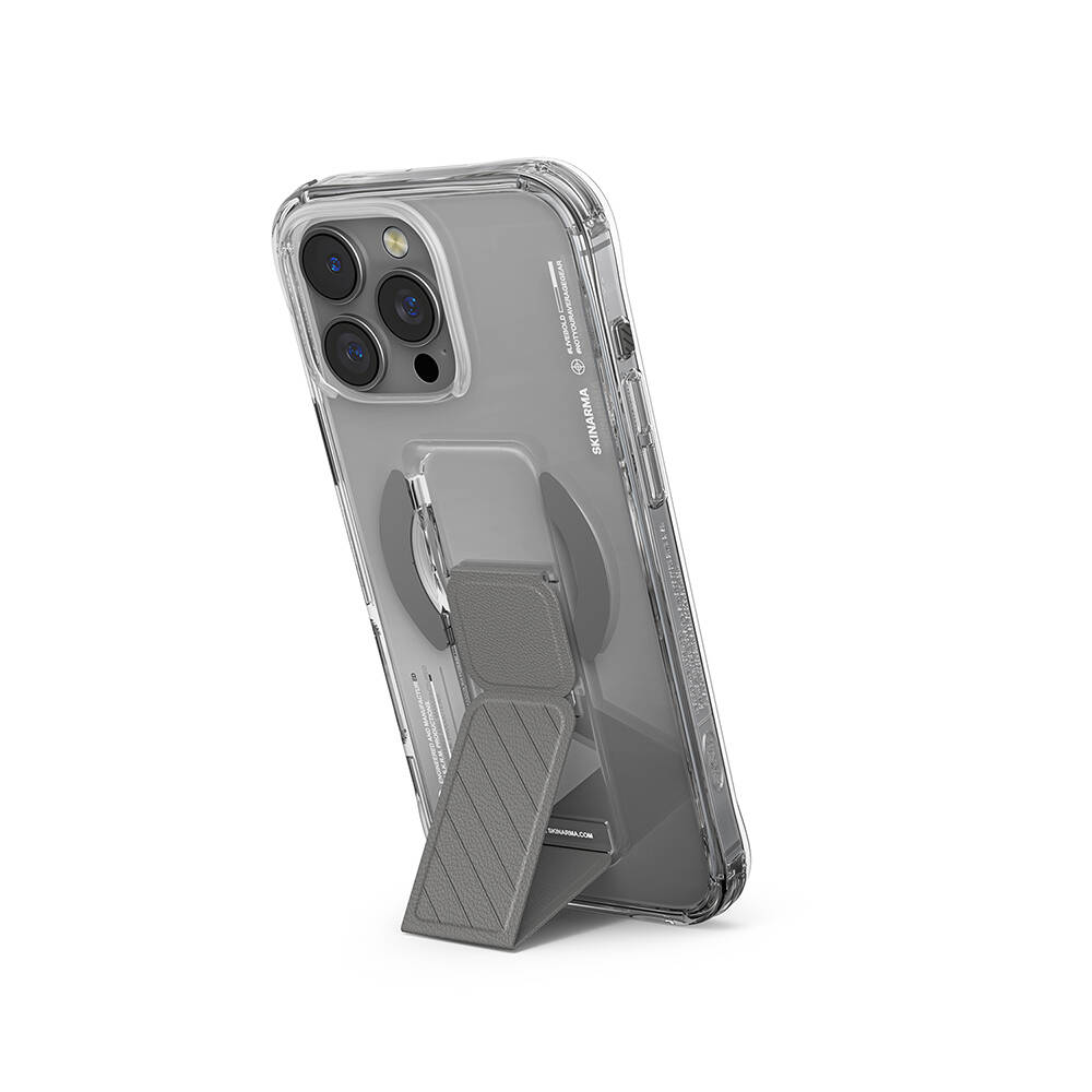 Apple iPhone 16 Pro Max Kılıf M-safe Şarj Özellikli Teknoloji Desenli Standlı Skinarma Axon Kapak - 11