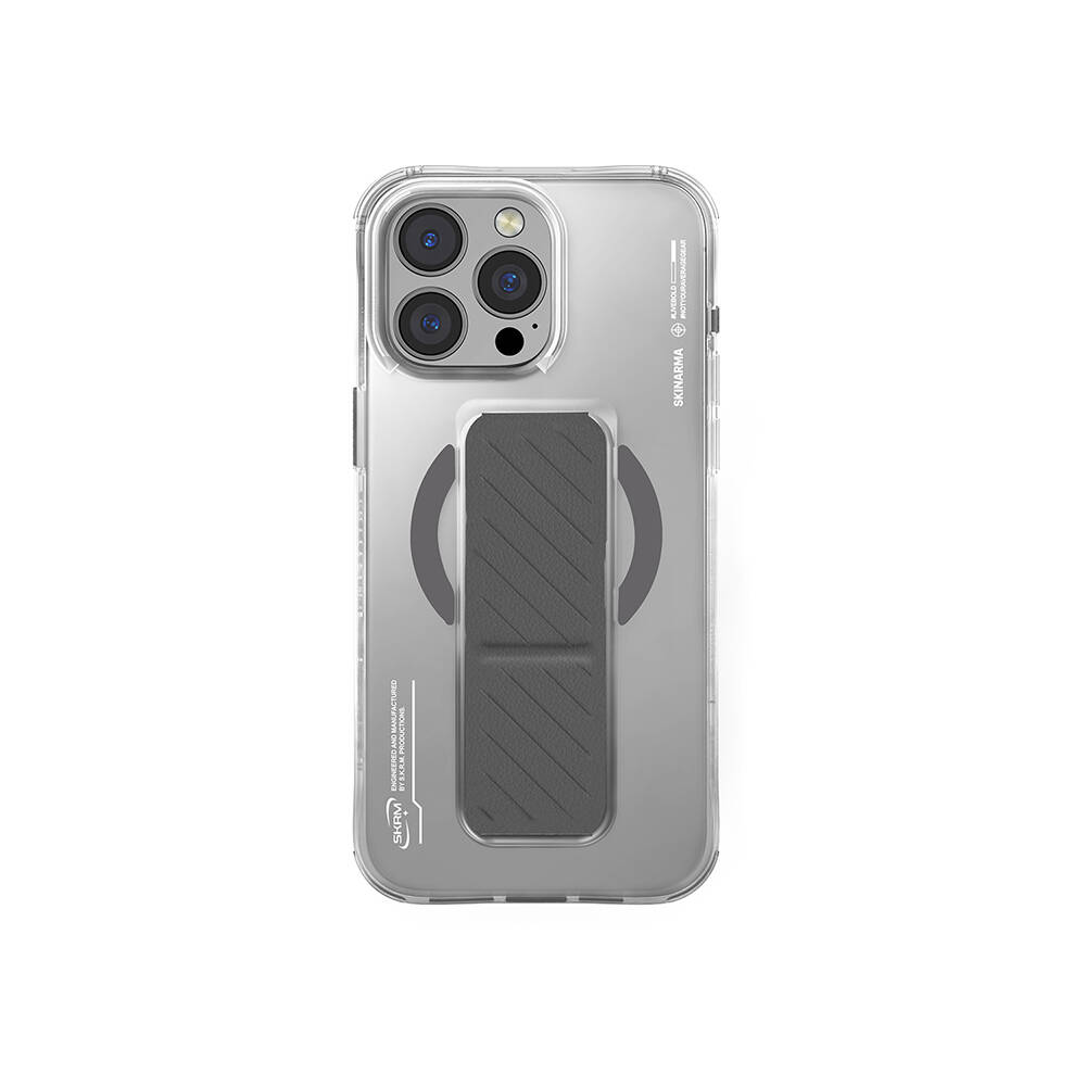 Apple iPhone 16 Pro Max Kılıf M-safe Şarj Özellikli Teknoloji Desenli Standlı Skinarma Axon Kapak - 1