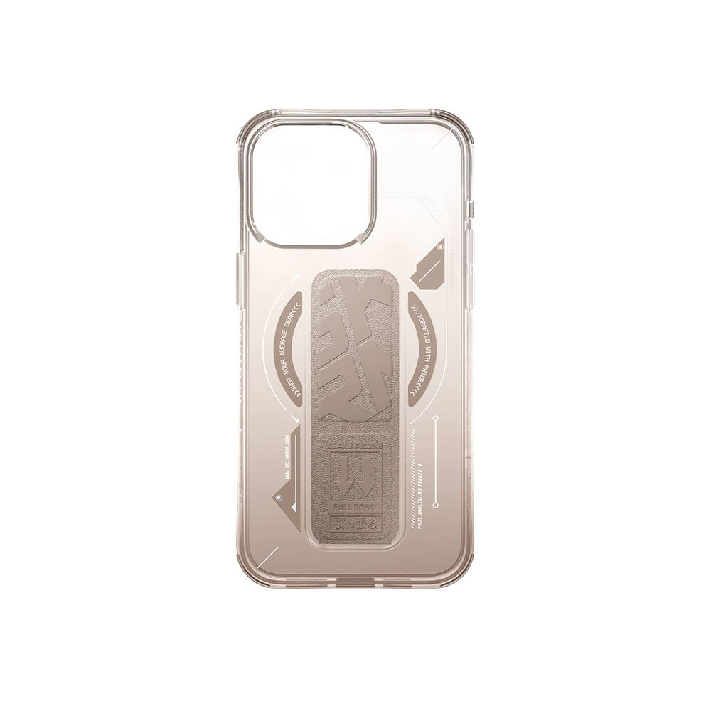 Apple iPhone 16 Pro Max Kılıf M-safe Şarj Özellikli Teknoloji Desenli Standlı Skinarma Helio Kapak - 12