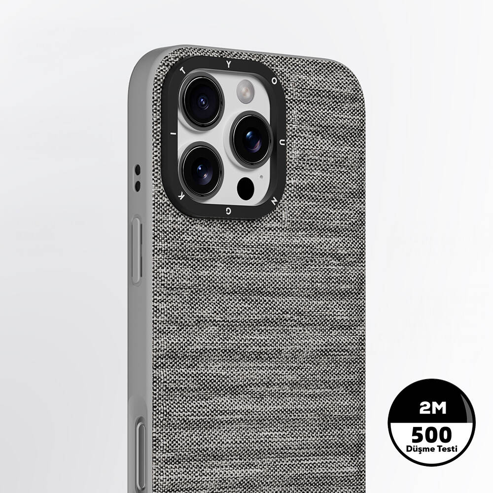 Apple iPhone 16 Pro Max Kılıf M-safe Şarj Özellikli Youngkit Canvas Serisi Kapak - 7