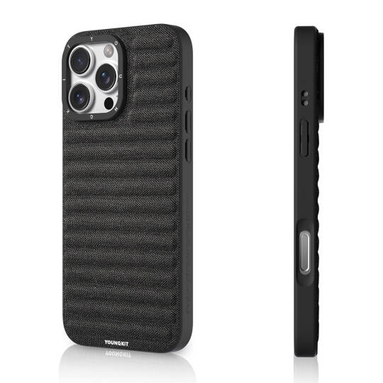 Apple iPhone 16 Pro Max Kılıf M-safe Şarj Özellikli Youngkit Canvas Serisi Kapak - 11