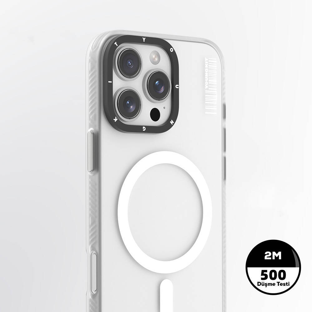 Apple iPhone 16 Pro Max Kılıf M-safe Şarj Özellikli Youngkit Hidden Sand Serisi Kapak - 9