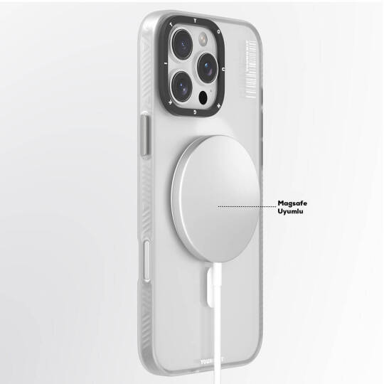 Apple iPhone 16 Pro Max Kılıf M-safe Şarj Özellikli Youngkit Hidden Sand Serisi Kapak - 10
