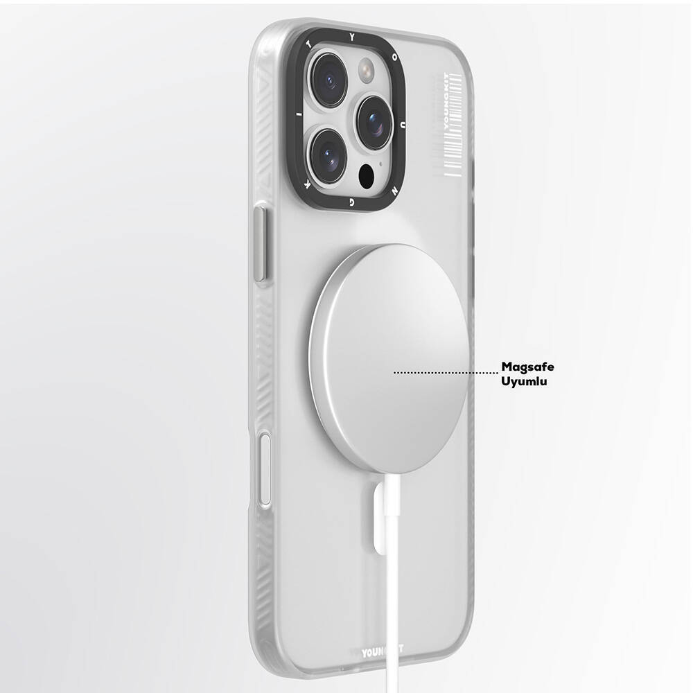 Apple iPhone 16 Pro Max Kılıf M-safe Şarj Özellikli Youngkit Hidden Sand Serisi Kapak - 10